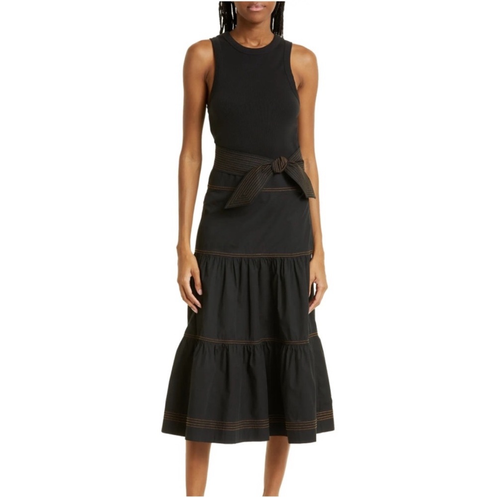 NWOT Veronica Beard Austyn Belted Midi Dress XS